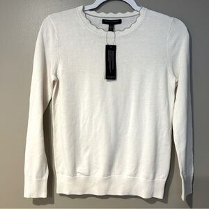 NWT Women's pull over super soft cotton blend ruffle scalloped hem Sweater